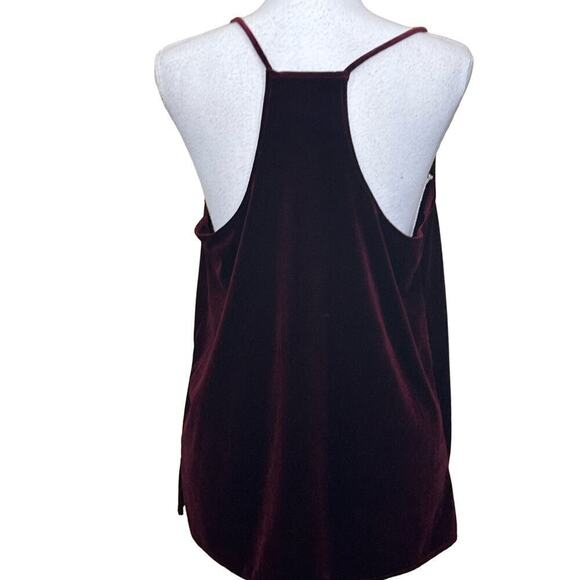 Abercrombie & Fitch maroon velvet babydoll top, chemise, medium, whimsigoth - Picture 3 of 6